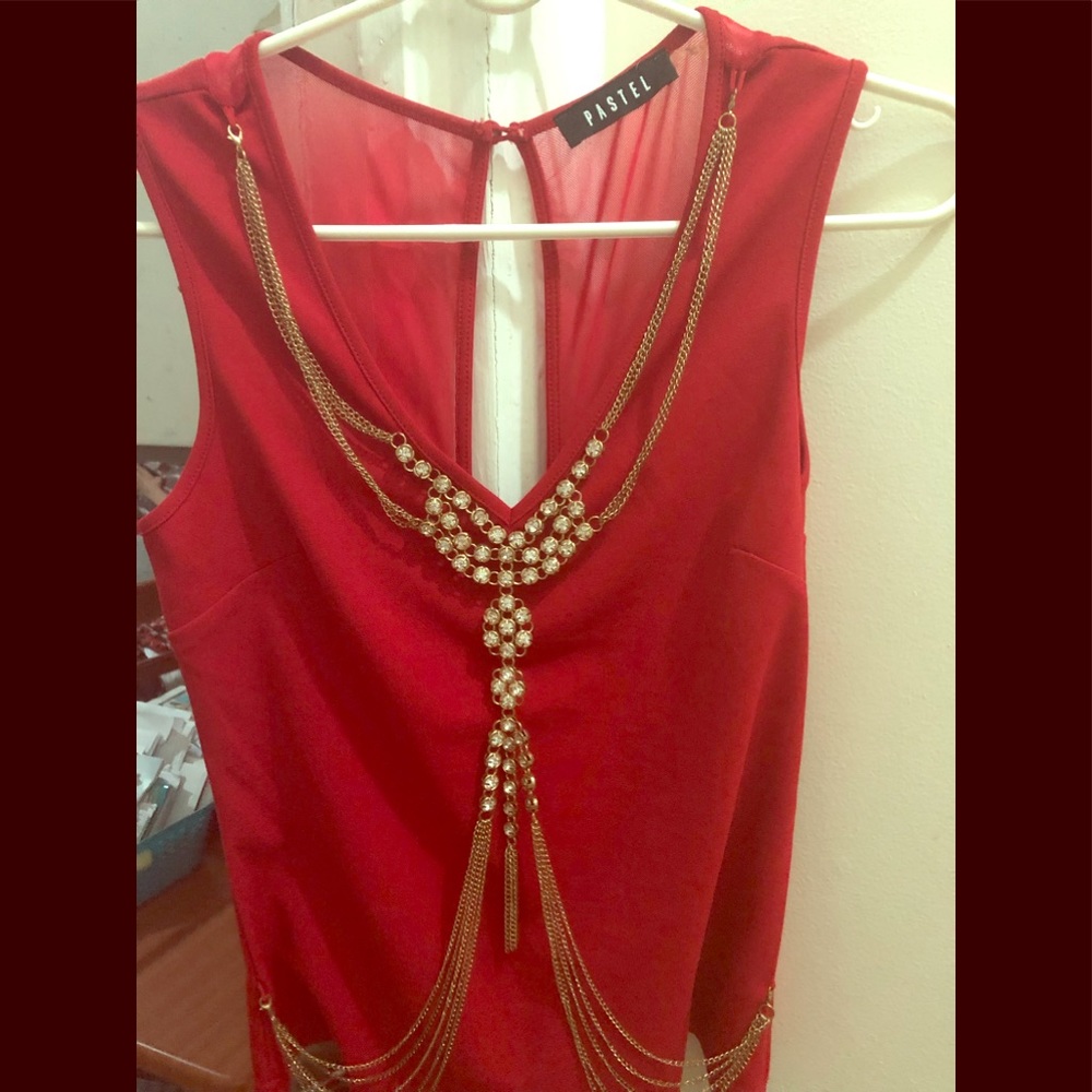 Red blouse